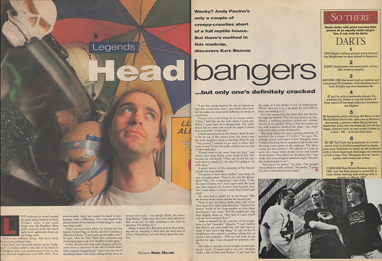 Manchester Evening News weekly magazine features Andy Pacino for its first Legends of Manchester feature.
